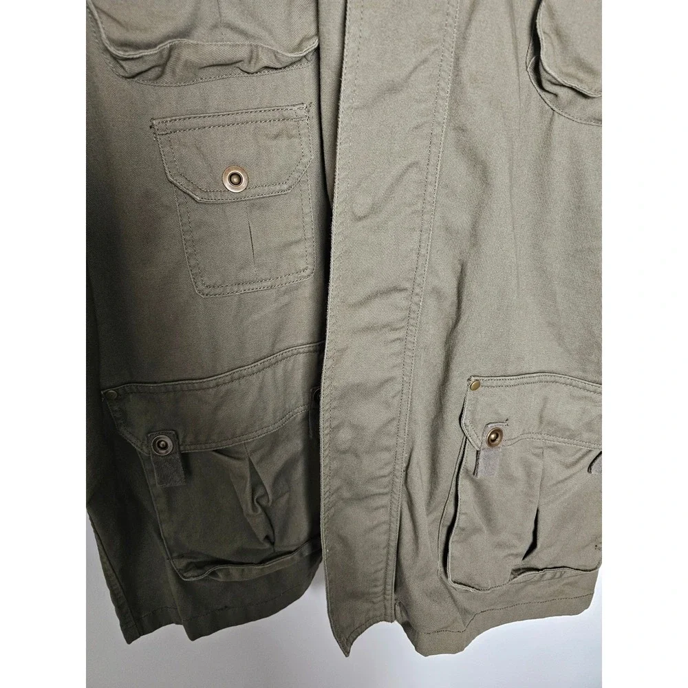 [Gorpcore] Boulder Creek Field Jacket Mens 2XL Tall Olive Green Cargo Utility